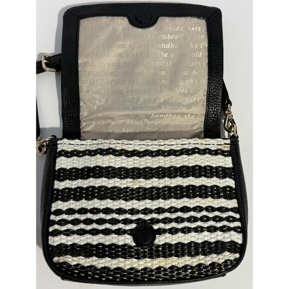 Kate Spade NY Cobble Hill Straw Abela Crossbody, Black Pebble Leather - Picture 5 of 11